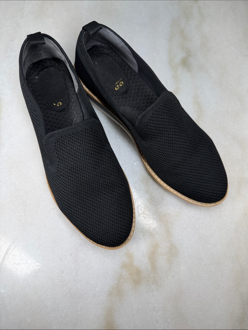 Kelly & Katie Black Slip-On Knit Flats